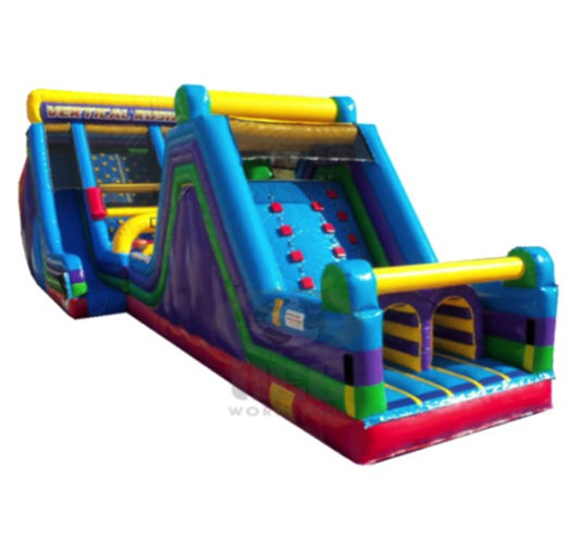65 Ft Double Dip Inflatable Obstacle Course
