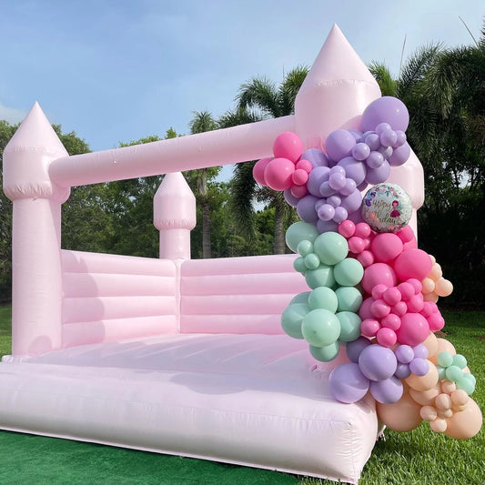 pink  bounce house