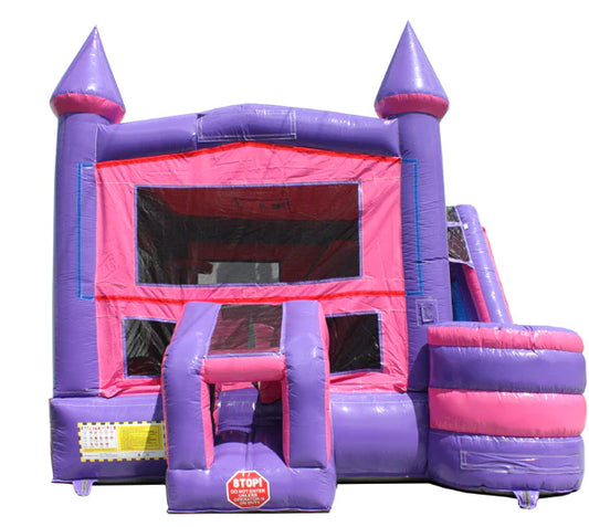Pink bounce house with slide Wet n Dry