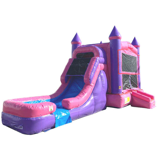 pink bounce house with slide Wet n Dry