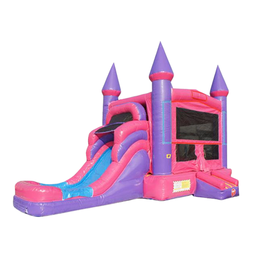pink bounce house with slide Wet n Dry