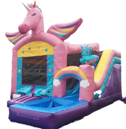 Colorful Unicorn Bounce House