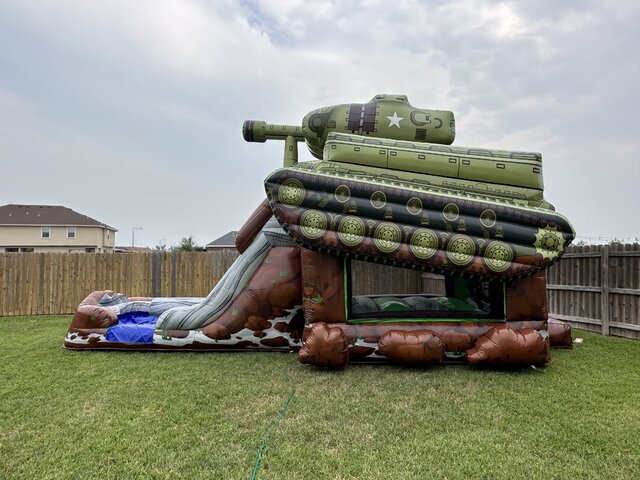 Tank  Bounce House With Slide