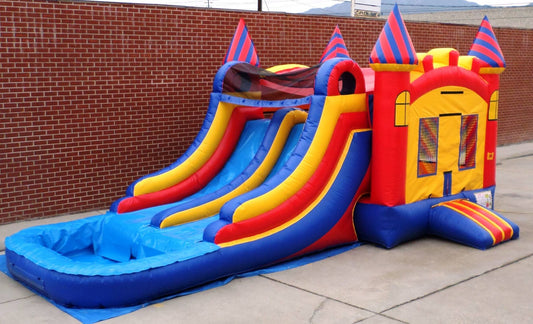 Inflatable Double Slide Bounce House Combo