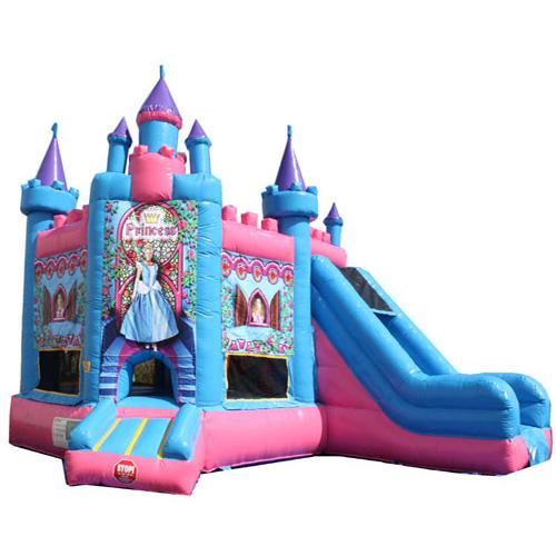 princess bounce house with slide