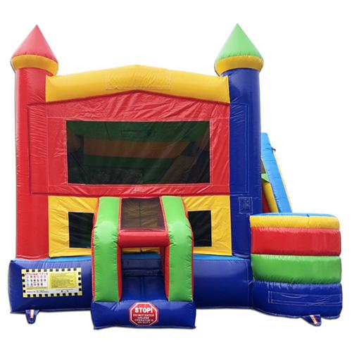Rainbow Castle bounce house With Slide Wet N Dry