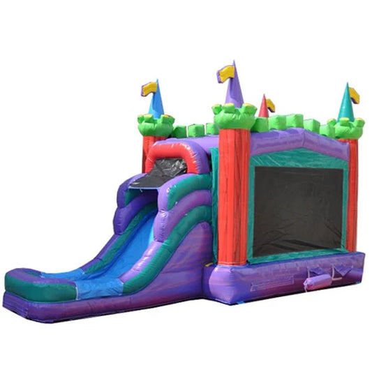 king castle bounce house with slide