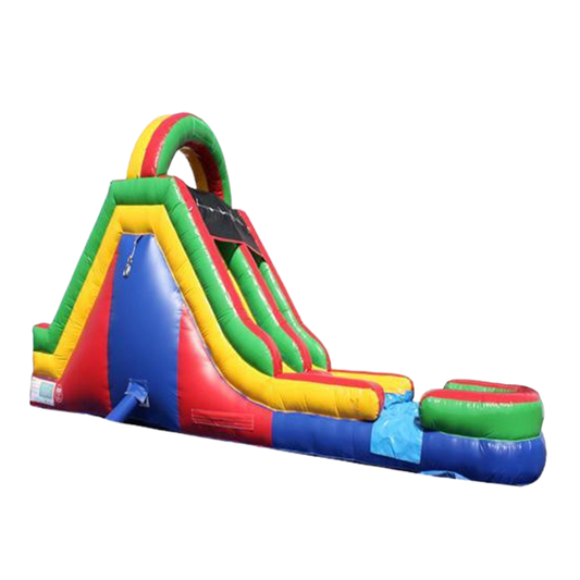 Green Commercial Inflatable Water Slides  with pool