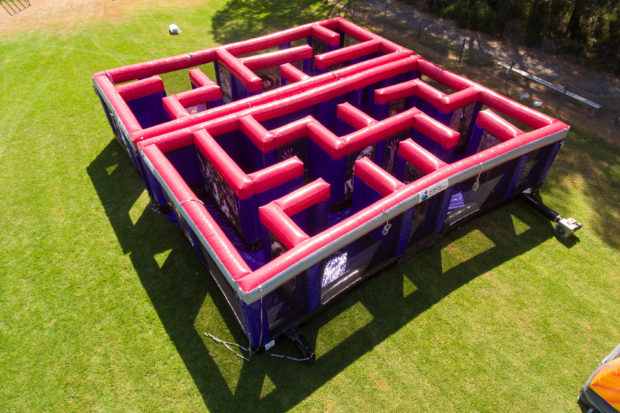 inflatable haunted house maze