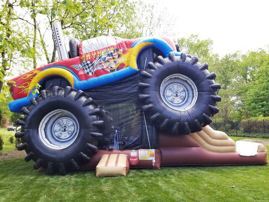 monster truck inflatable Bounce House Combo