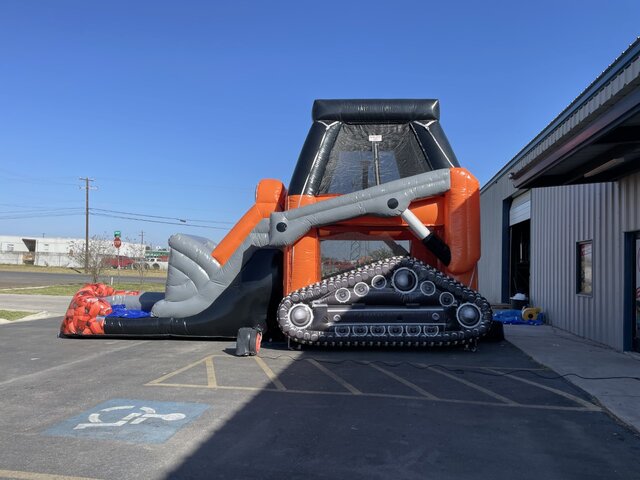 Tractor Bounce House with Water Slide