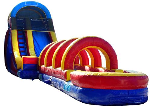 Rainbow  big  inflatable water slides and Slip N Slide