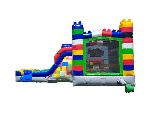 lego bounce house with slide