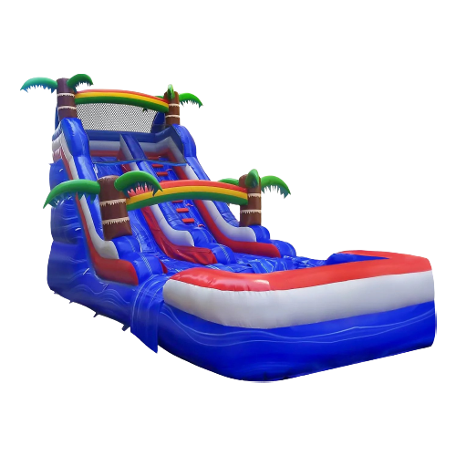 blue water slide  palm tree inflatable water slide 22ft to 30ft from 1999