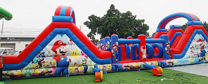 Mario Bros Inflatable Obstacle Course fo sale