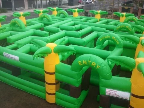 inflatable Jungle Maze Obstacle Course